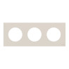 Odace - plaque de finition 3 postes - couleur Beige sable