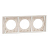 Odace - plaque de finition 3 postes - couleur Beige sable