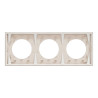 Odace - plaque de finition 3 postes - couleur Beige sable