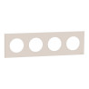 Odace - plaque de finition 4 postes - couleur Beige sable