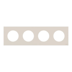 Odace - plaque de finition 4 postes - couleur Beige sable