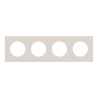 Odace - plaque de finition 4 postes - couleur Beige sable