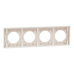 Odace - plaque de finition 4 postes - couleur Beige sable