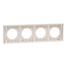 Odace - plaque de finition 4 postes - couleur Beige sable