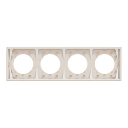 Odace - plaque de finition 4 postes - couleur Beige sable
