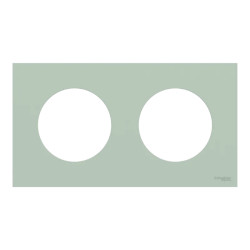 Odace - plaque de finition 2 postes - couleur Vert jade