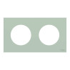 Odace - plaque de finition 2 postes - couleur Vert jade