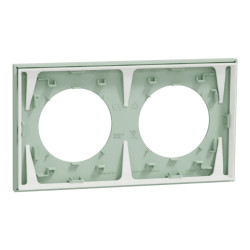 Odace - plaque de finition 2 postes - couleur Vert jade