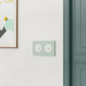 Odace - plaque de finition 2 postes - couleur Vert jade