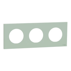 Odace - plaque de finition 3 postes - couleur Vert jade