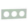 Odace - plaque de finition 3 postes - couleur Vert jade