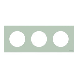 Odace - plaque de finition 3 postes - couleur Vert jade