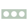 Odace - plaque de finition 3 postes - couleur Vert jade