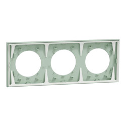 Odace - plaque de finition 3 postes - couleur Vert jade