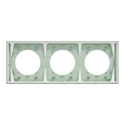 Odace - plaque de finition 3 postes - couleur Vert jade