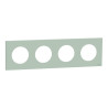 Odace - plaque de finition 4 postes - couleur Vert jade
