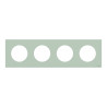 Odace - plaque de finition 4 postes - couleur Vert jade