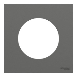 Odace - plaque de finition 1 poste - couleur Gris basalte