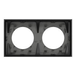 Odace - plaque de finition 2 postes - couleur Gris basalte