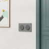 Odace - plaque de finition 2 postes - couleur Gris basalte
