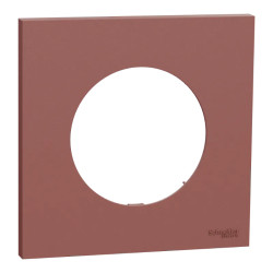Odace - plaque de finition 1 poste - couleur Rose grenat