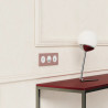 Odace - plaque de finition 3 postes - couleur Rose grenat