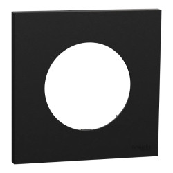 Odace - plaque de finition 1 poste - couleur Noir onyx