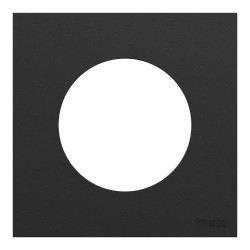 Odace - plaque de finition 1 poste - couleur Noir onyx