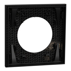 Odace - plaque de finition 1 poste - couleur Noir onyx