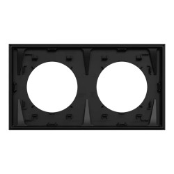 Odace - plaque de finition 2 postes - couleur Noir onyx
