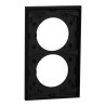 Odace plaque 2 postes 57mm noir