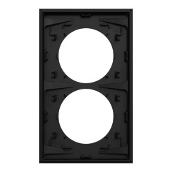 Odace plaque 2 postes 57mm noir
