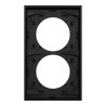 Odace plaque 2 postes 57mm noir