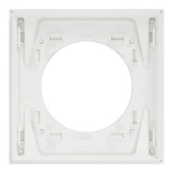 Odace Métal - plaque de finition 1 poste - effet Titane support blanc