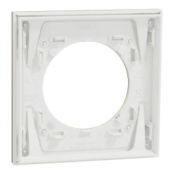 Odace Métal - plaque de finition 1 poste - effet Laiton support blanc