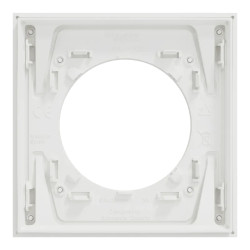 Odace Métal - plaque de finition 1 poste - effet Laiton support blanc