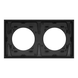 Odace M. plaque 2 postes perle noire