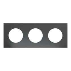 Odace M. plaque 3 postes perle noire