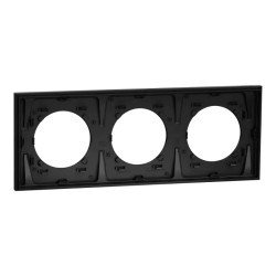 Odace M. plaque 3 postes perle noire