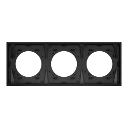 Odace M. plaque 3 postes perle noire