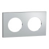 Odace M. plaque 2 postes Aluminium noir