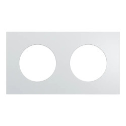 Odace M. plaque 2 postes Aluminium noir