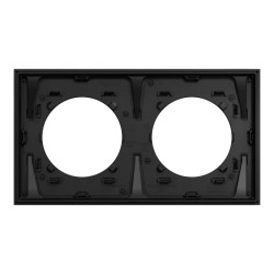 Odace M. plaque 2 postes Aluminium noir