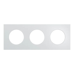 Odace M. plaque 3 postes Aluminium noir