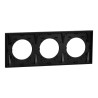 Odace M. plaque 3 postes Aluminium noir