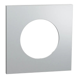 Odace M. plaque 1 poste Aluminium blanc