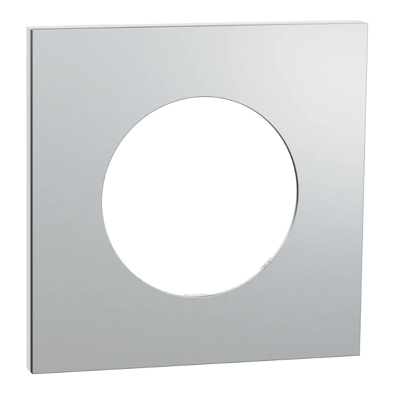 Odace M. plaque 1 poste Aluminium blanc