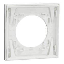 Odace M. plaque 1 poste Aluminium blanc
