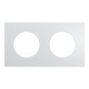 Odace M. plaque 2 postes Aluminium blanc