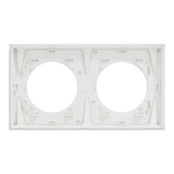 Odace M. plaque 2 postes Aluminium blanc